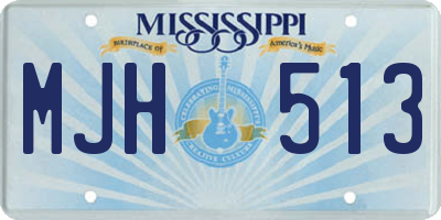 MS license plate MJH513