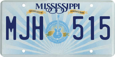 MS license plate MJH515