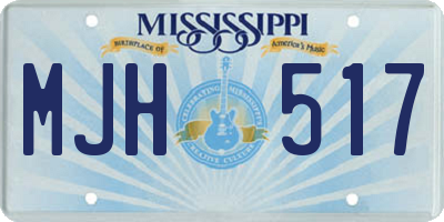 MS license plate MJH517