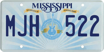 MS license plate MJH522