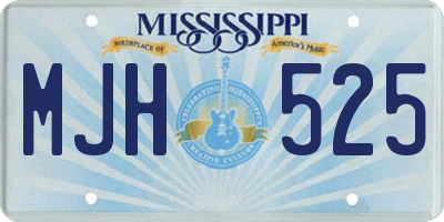 MS license plate MJH525