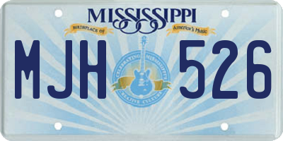 MS license plate MJH526