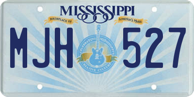 MS license plate MJH527