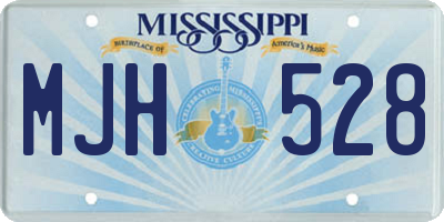 MS license plate MJH528