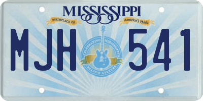 MS license plate MJH541