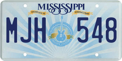 MS license plate MJH548