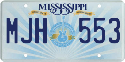 MS license plate MJH553