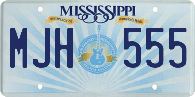 MS license plate MJH555
