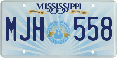 MS license plate MJH558