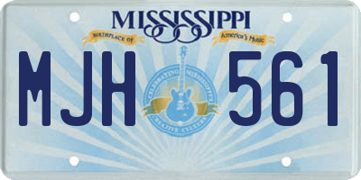 MS license plate MJH561