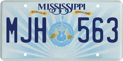MS license plate MJH563