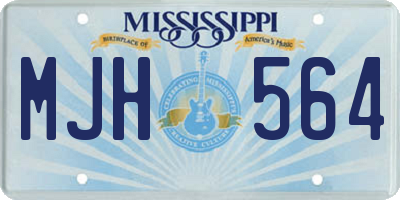 MS license plate MJH564