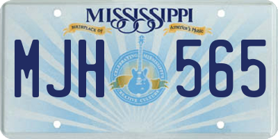 MS license plate MJH565