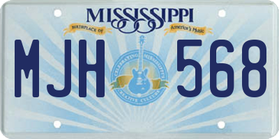 MS license plate MJH568
