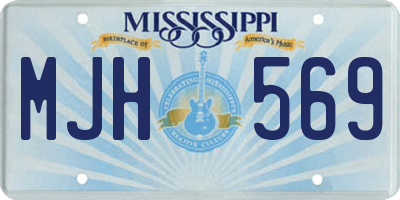 MS license plate MJH569