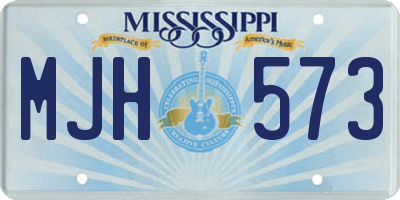 MS license plate MJH573