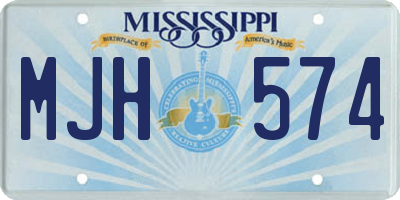 MS license plate MJH574