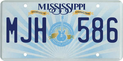 MS license plate MJH586