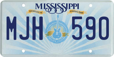 MS license plate MJH590