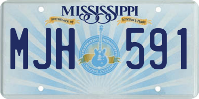 MS license plate MJH591