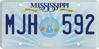 MS license plate MJH592