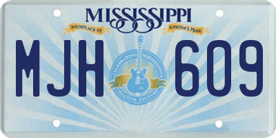 MS license plate MJH609
