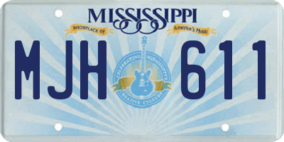 MS license plate MJH611