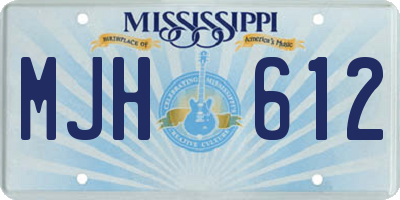 MS license plate MJH612
