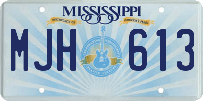 MS license plate MJH613