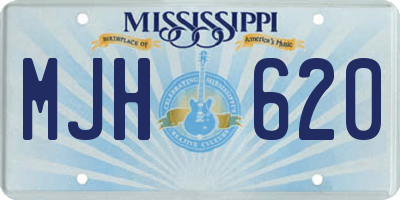 MS license plate MJH620