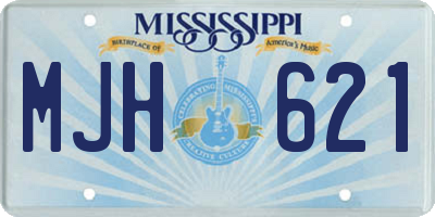MS license plate MJH621