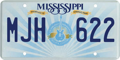 MS license plate MJH622