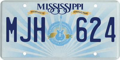 MS license plate MJH624