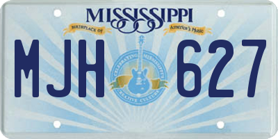 MS license plate MJH627