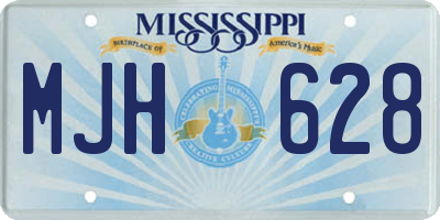 MS license plate MJH628