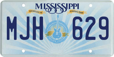 MS license plate MJH629