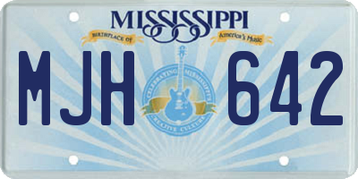 MS license plate MJH642