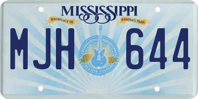 MS license plate MJH644