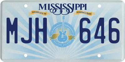 MS license plate MJH646