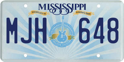 MS license plate MJH648