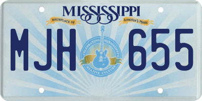 MS license plate MJH655