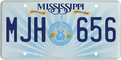 MS license plate MJH656