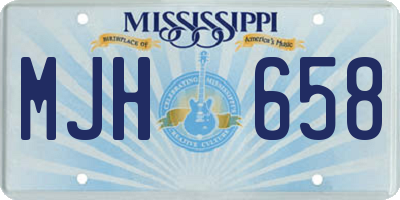 MS license plate MJH658