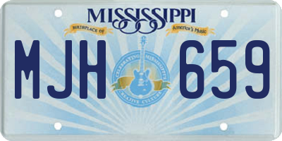 MS license plate MJH659