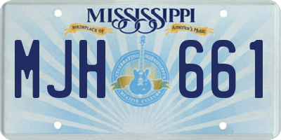 MS license plate MJH661