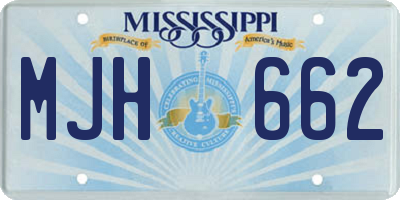 MS license plate MJH662
