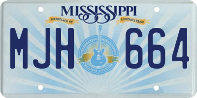 MS license plate MJH664