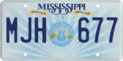 MS license plate MJH677
