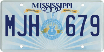 MS license plate MJH679