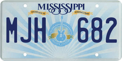 MS license plate MJH682